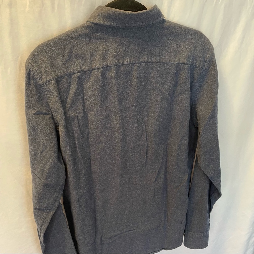 UNTUCKit Mens Large Tall Slim Flannel Long Sleeve Button Down Front Cotton Shirt - Picture 9 of 12
